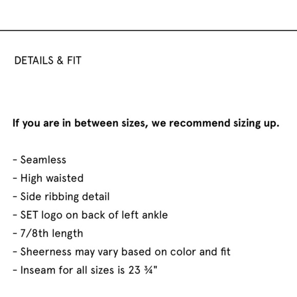 SET ACTIVE Sculptflex Seamless leggings size XS - Picture 9 of 9